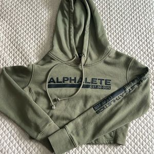 Alphalete green cropped hoodie